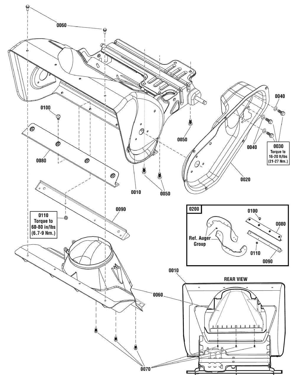 Frame Group Diagram and Parts List for 1696161-00-822S 2012 Briggs and Stratton Snow Blower